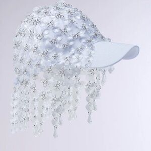 Akira Beaded White Hat NEW